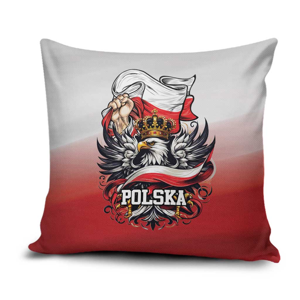 Poland Independence Day Pillow Cover Polska White Eagle and Flag Style - Wonder Print Shop