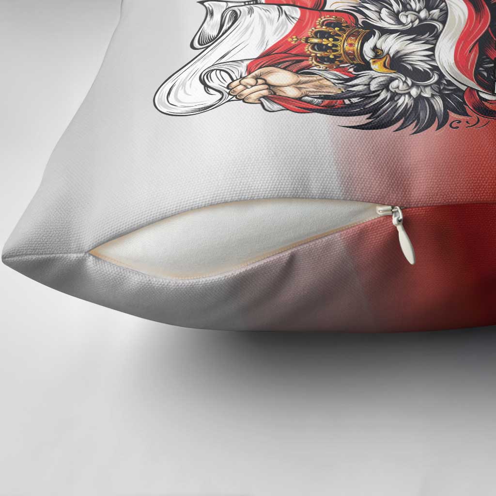 Poland Independence Day Pillow Cover Polska White Eagle and Flag Style - Wonder Print Shop