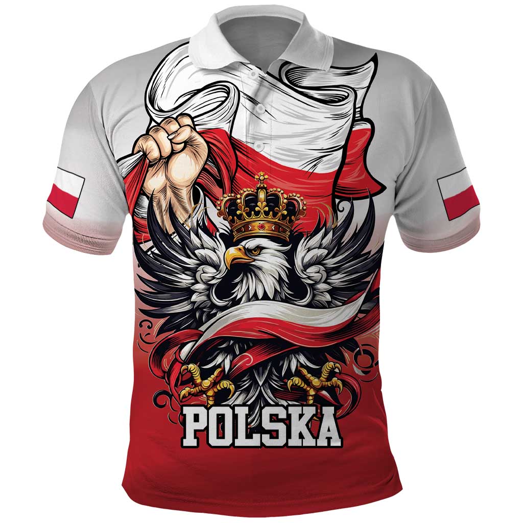 Poland Independence Day Polo Shirt Polska White Eagle and Flag Style - Wonder Print Shop
