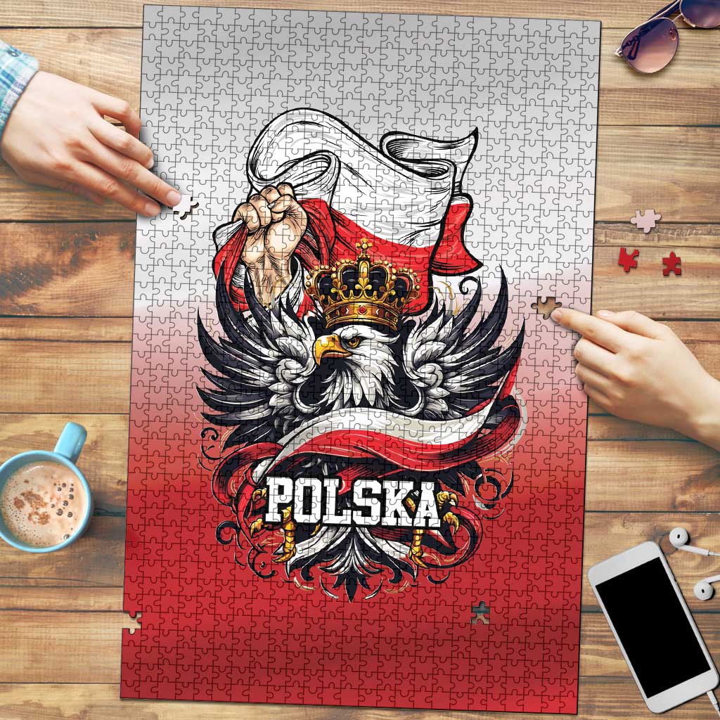 Poland Independence Day Puzzle Polska White Eagle and Flag Style - Wonder Print Shop