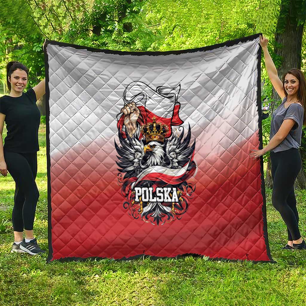 Poland Independence Day Quilt Polska White Eagle and Flag Style - Wonder Print Shop