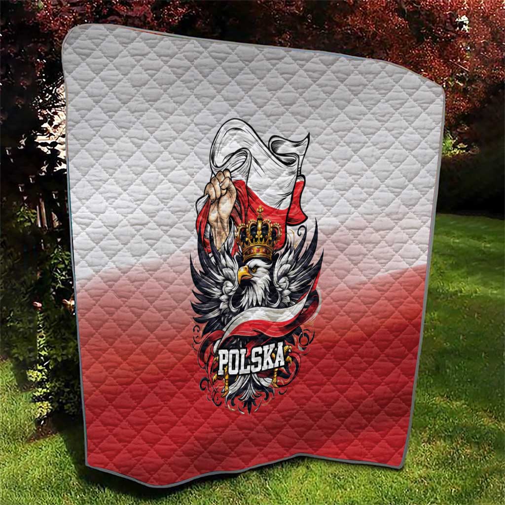 Poland Independence Day Quilt Polska White Eagle and Flag Style - Wonder Print Shop