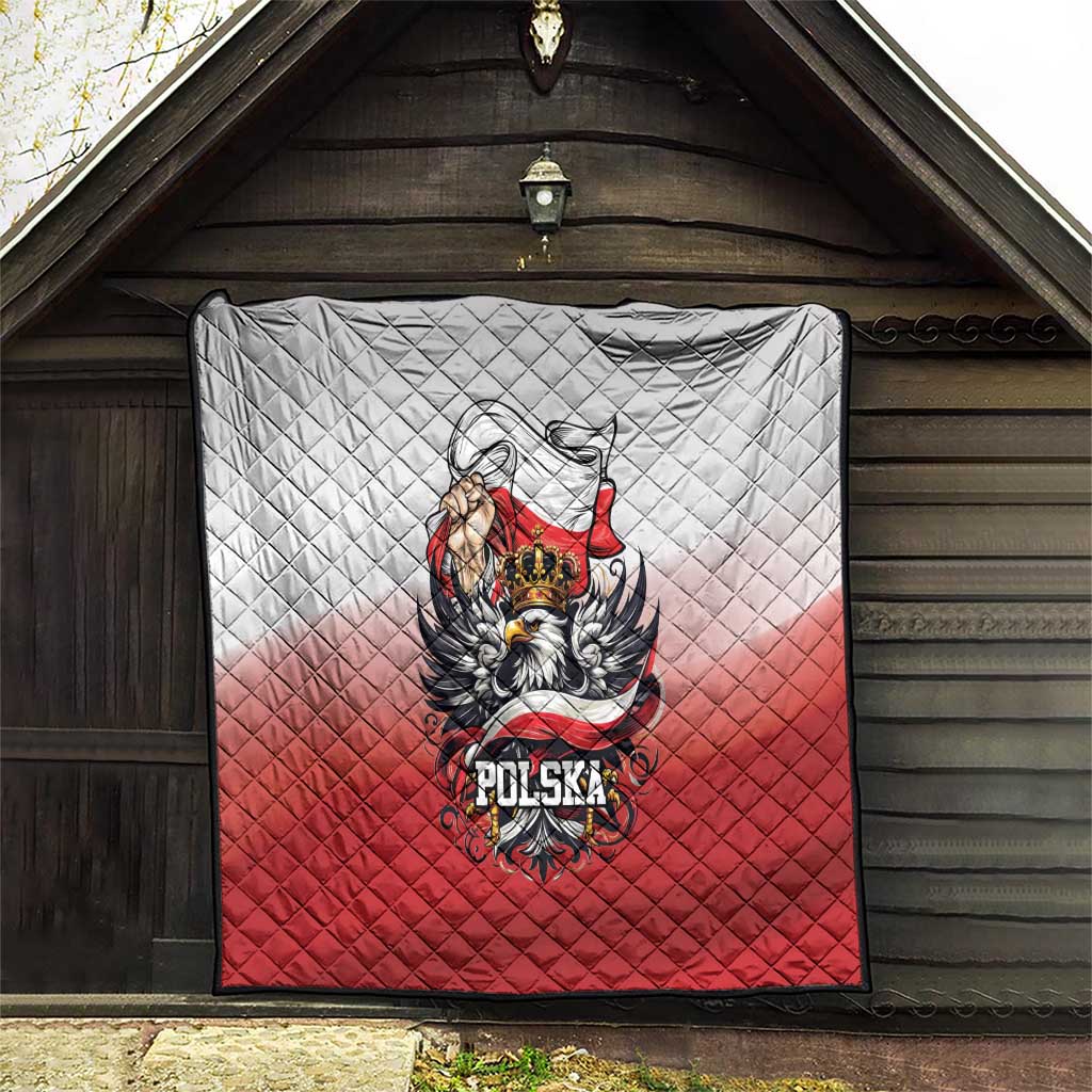 Poland Independence Day Quilt Polska White Eagle and Flag Style - Wonder Print Shop