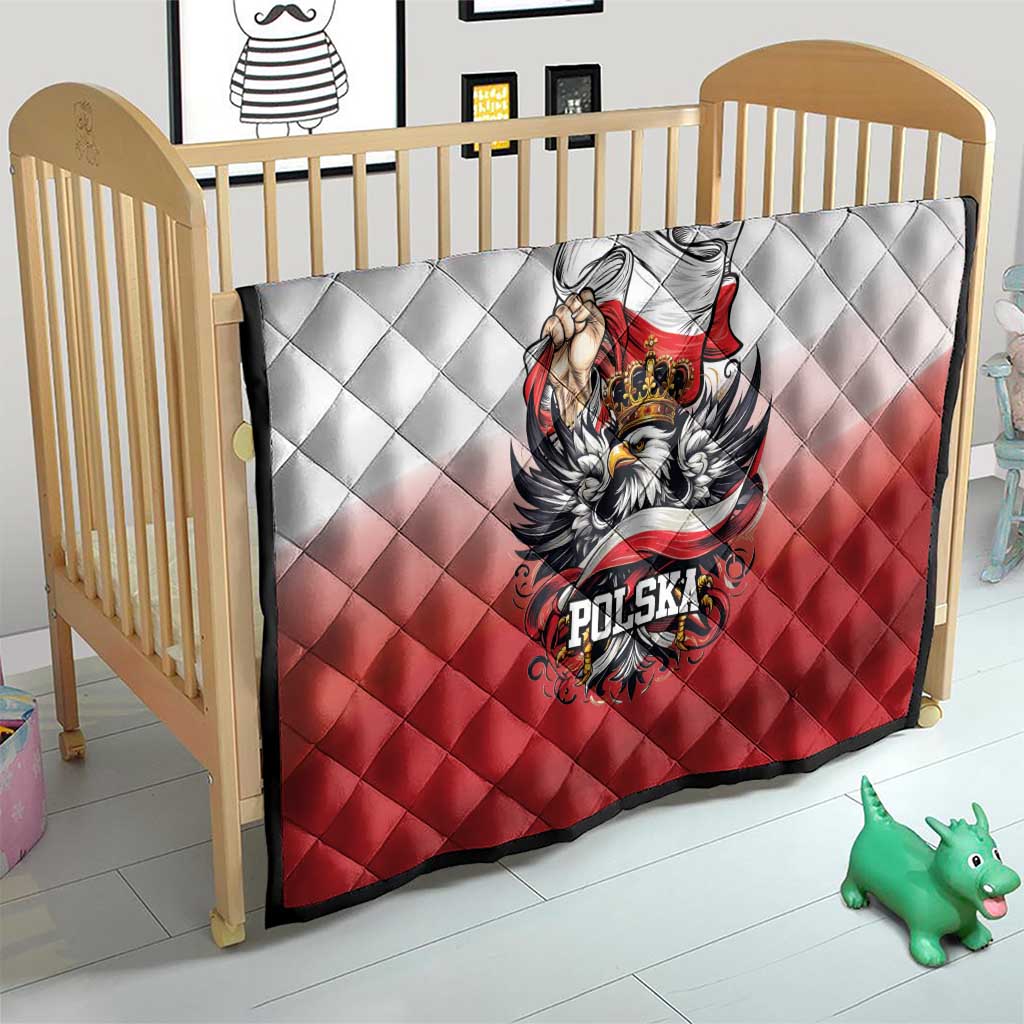 Poland Independence Day Quilt Polska White Eagle and Flag Style - Wonder Print Shop