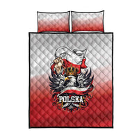 Poland Independence Day Quilt Bed Set Polska White Eagle and Flag Style - Wonder Print Shop