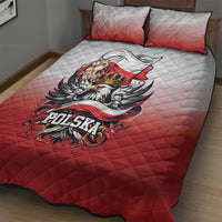 Poland Independence Day Quilt Bed Set Polska White Eagle and Flag Style - Wonder Print Shop