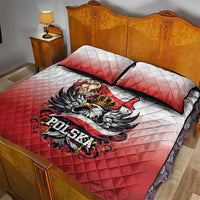 Poland Independence Day Quilt Bed Set Polska White Eagle and Flag Style - Wonder Print Shop