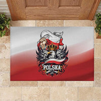 Poland Independence Day Rubber Doormat Polska White Eagle and Flag Style - Wonder Print Shop