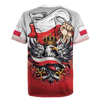 Poland Independence Day Rugby Jersey Polska White Eagle and Flag Style - Wonder Print Shop
