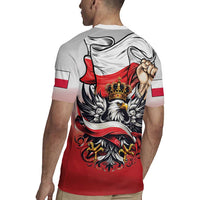 Poland Independence Day Rugby Jersey Polska White Eagle and Flag Style - Wonder Print Shop