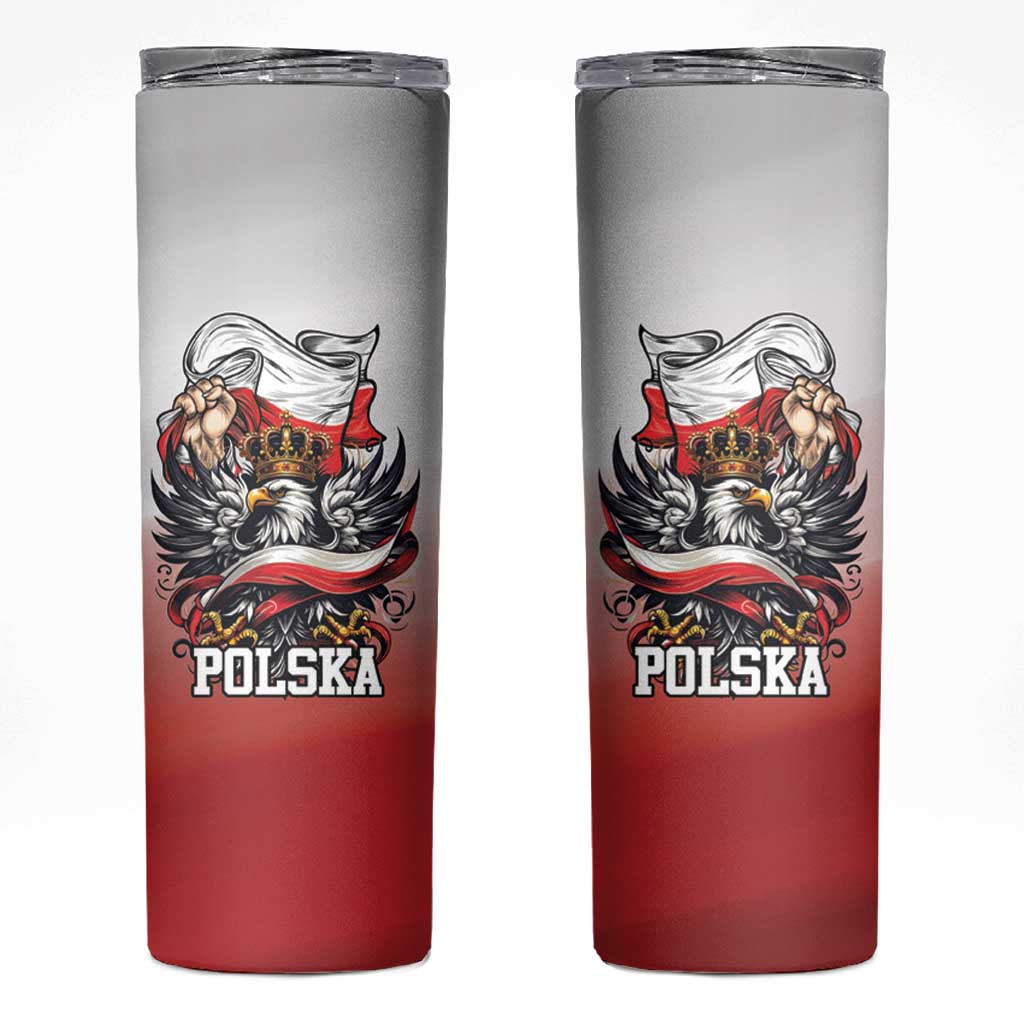 Poland Independence Day Skinny Tumbler Polska White Eagle and Flag Style - Wonder Print Shop