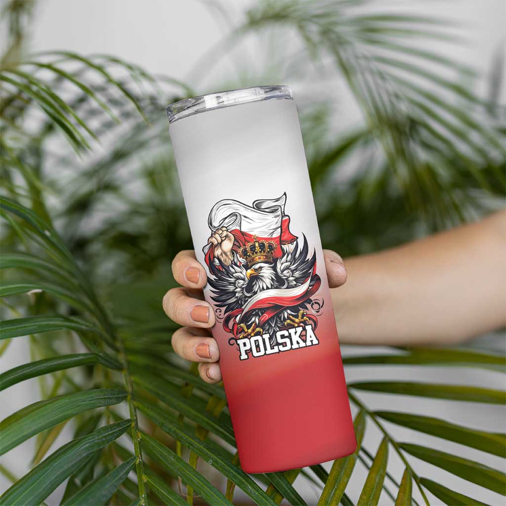 Poland Independence Day Skinny Tumbler Polska White Eagle and Flag Style - Wonder Print Shop