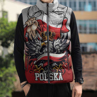 Poland Independence Day Sleeveless Puffer Jacket Polska White Eagle and Flag Style - Wonder Print Shop