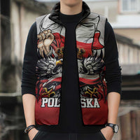 Poland Independence Day Sleeveless Puffer Jacket Polska White Eagle and Flag Style - Wonder Print Shop