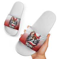 Poland Independence Day Slide Sandals Polska White Eagle and Flag Style - Wonder Print Shop