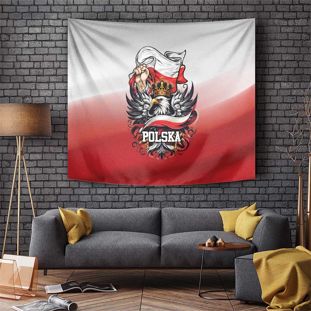 Poland Independence Day Tapestry Polska White Eagle and Flag Style - Wonder Print Shop