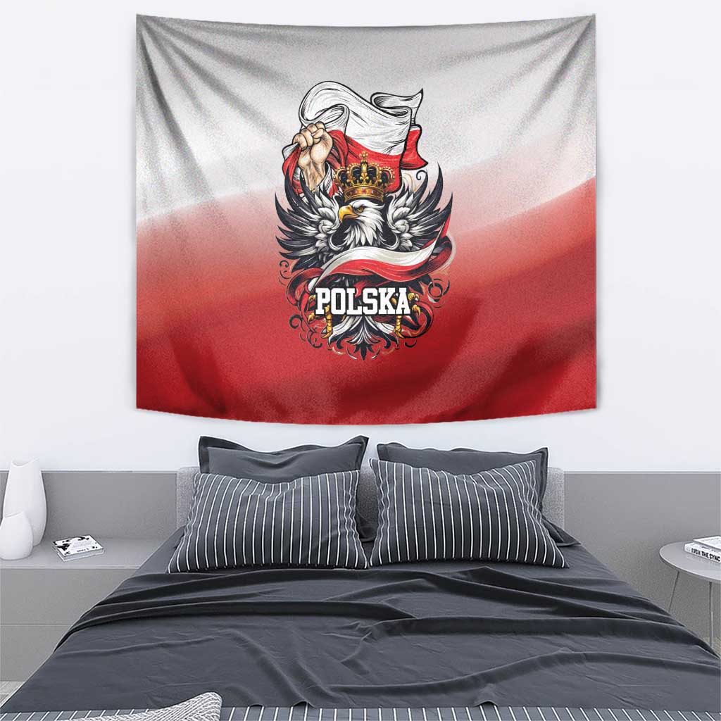 Poland Independence Day Tapestry Polska White Eagle and Flag Style - Wonder Print Shop