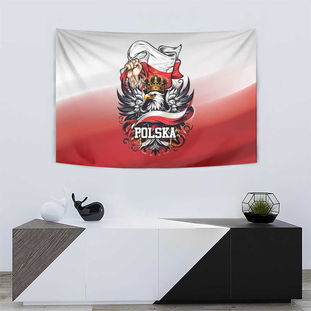 Poland Independence Day Tapestry Polska White Eagle and Flag Style - Wonder Print Shop