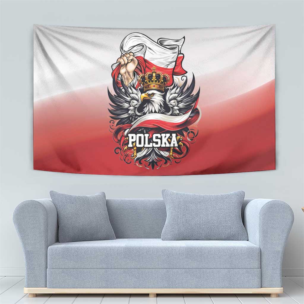 Poland Independence Day Tapestry Polska White Eagle and Flag Style - Wonder Print Shop