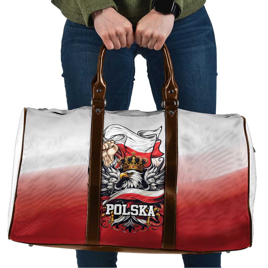 Poland Independence Day Travel Bag Polska White Eagle and Flag Style - Wonder Print Shop