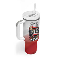 Poland Independence Day Tumbler With Handle Polska White Eagle and Flag Style - Wonder Print Shop
