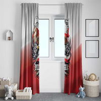 Poland Independence Day Window Curtain Polska White Eagle and Flag Style - Wonder Print Shop