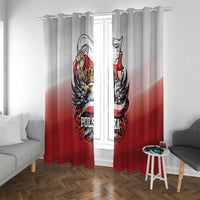 Poland Independence Day Window Curtain Polska White Eagle and Flag Style - Wonder Print Shop