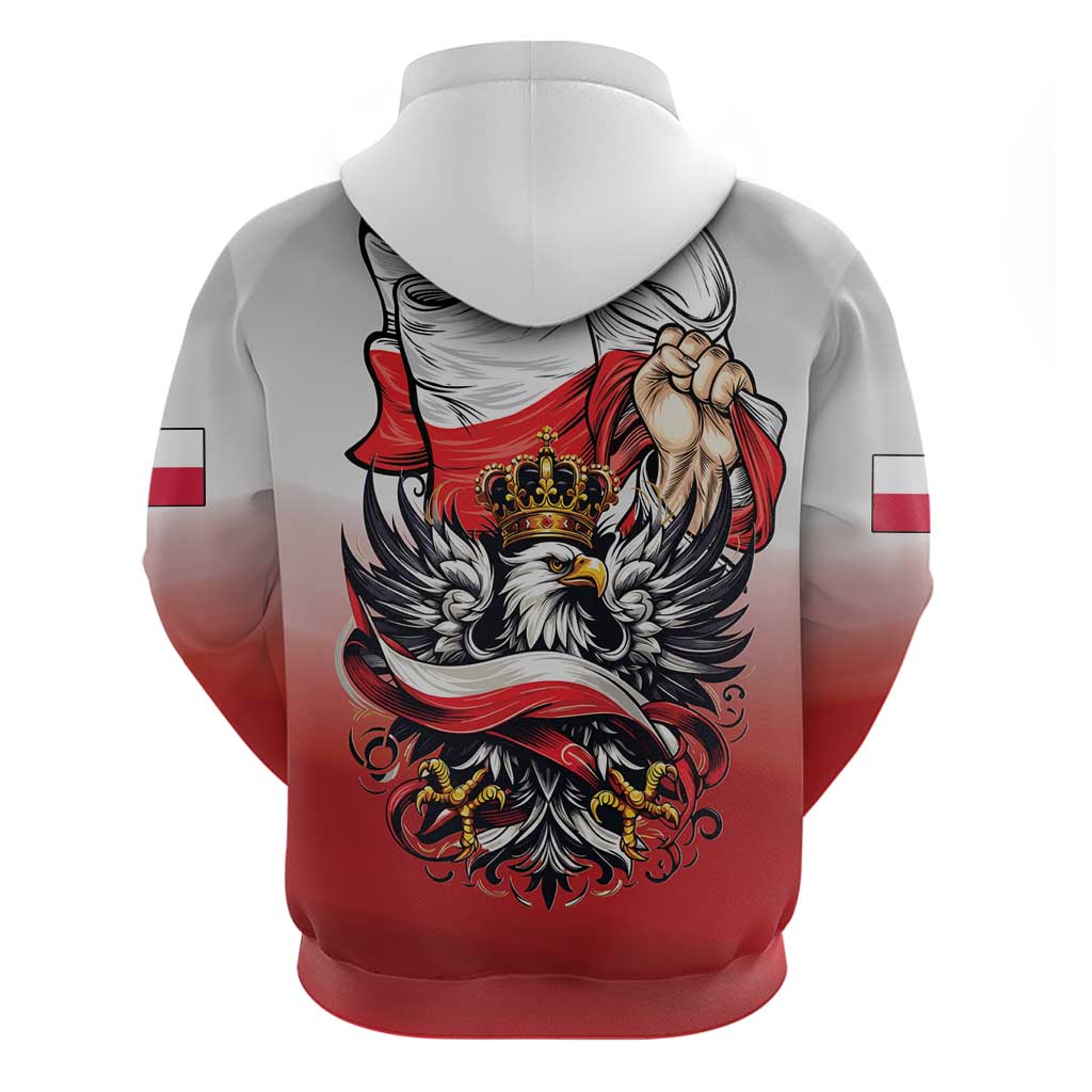 Poland Independence Day Zip Hoodie Polska White Eagle and Flag Style - Wonder Print Shop