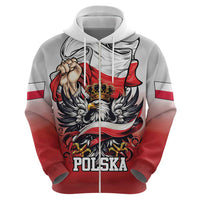 Poland Independence Day Zip Hoodie Polska White Eagle and Flag Style - Wonder Print Shop