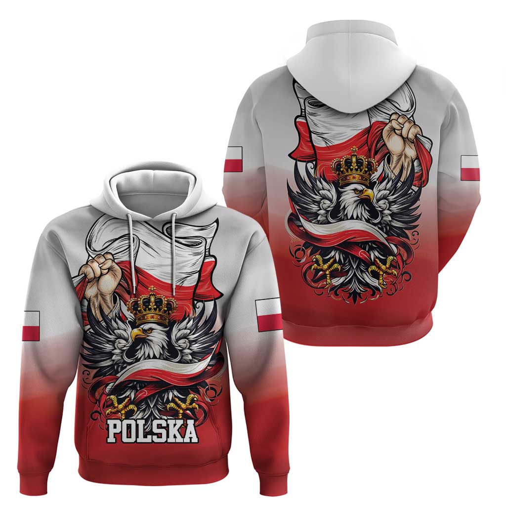 Poland Independence Day Zip Hoodie Polska White Eagle and Flag Style - Wonder Print Shop