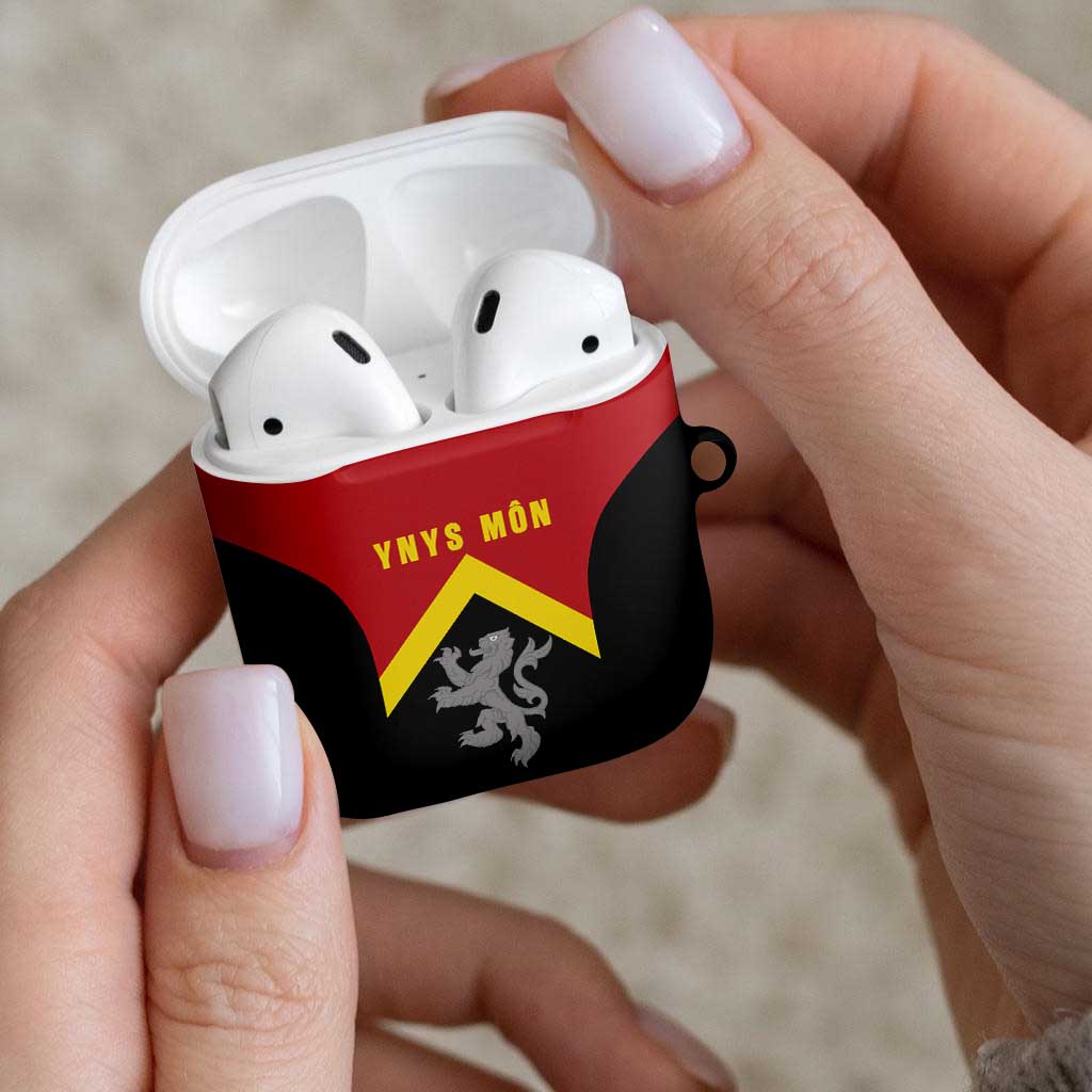 Anglesey Wales AirPods Case Ynys Mon Welsh Lion Flag Design - Wonder Print Shop