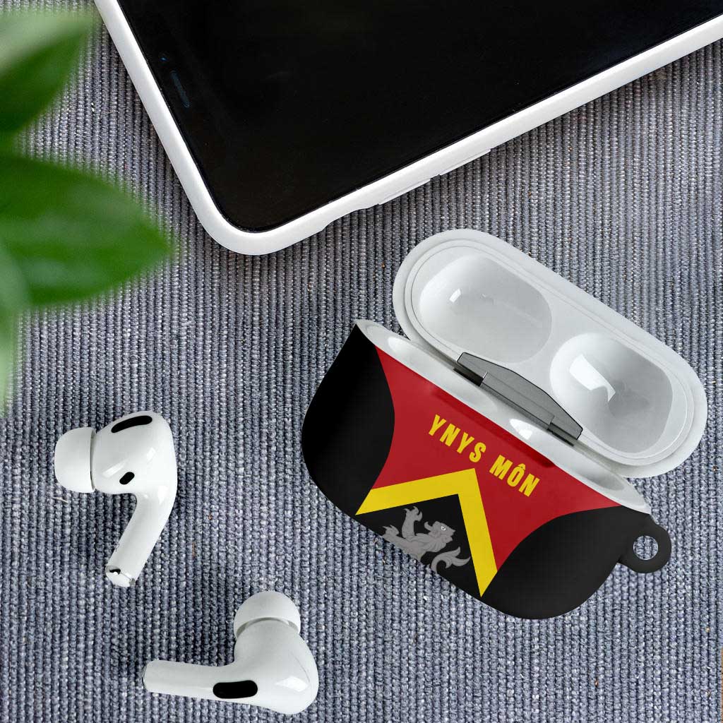 Anglesey Wales AirPods Case Ynys Mon Welsh Lion Flag Design - Wonder Print Shop