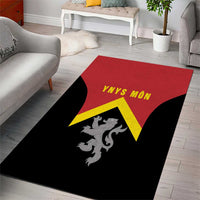 Anglesey Wales Area Rug Ynys Mon Welsh Lion Flag Design - Wonder Print Shop