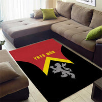 Anglesey Wales Area Rug Ynys Mon Welsh Lion Flag Design - Wonder Print Shop