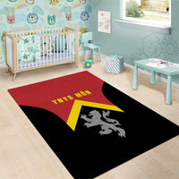 Anglesey Wales Area Rug Ynys Mon Welsh Lion Flag Design - Wonder Print Shop