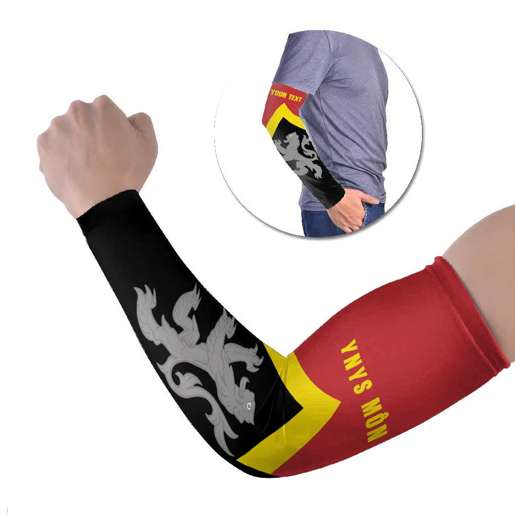 Personalised Anglesey Wales Arm Sleeves Ynys Mon Welsh Lion Flag Design - Wonder Print Shop
