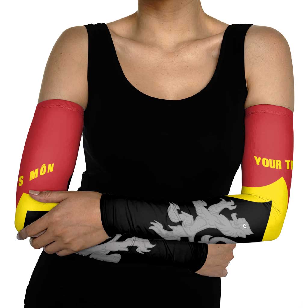 Personalised Anglesey Wales Arm Sleeves Ynys Mon Welsh Lion Flag Design - Wonder Print Shop