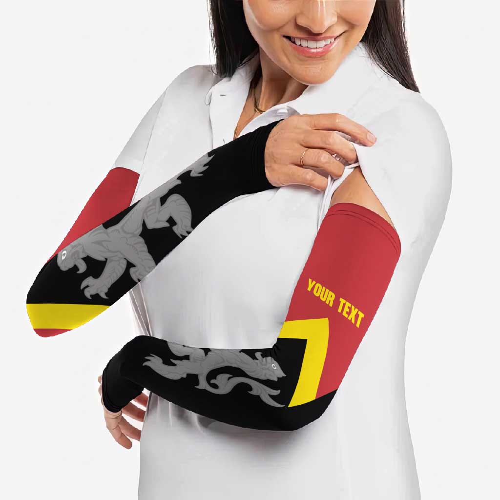 Personalised Anglesey Wales Arm Sleeves Ynys Mon Welsh Lion Flag Design - Wonder Print Shop