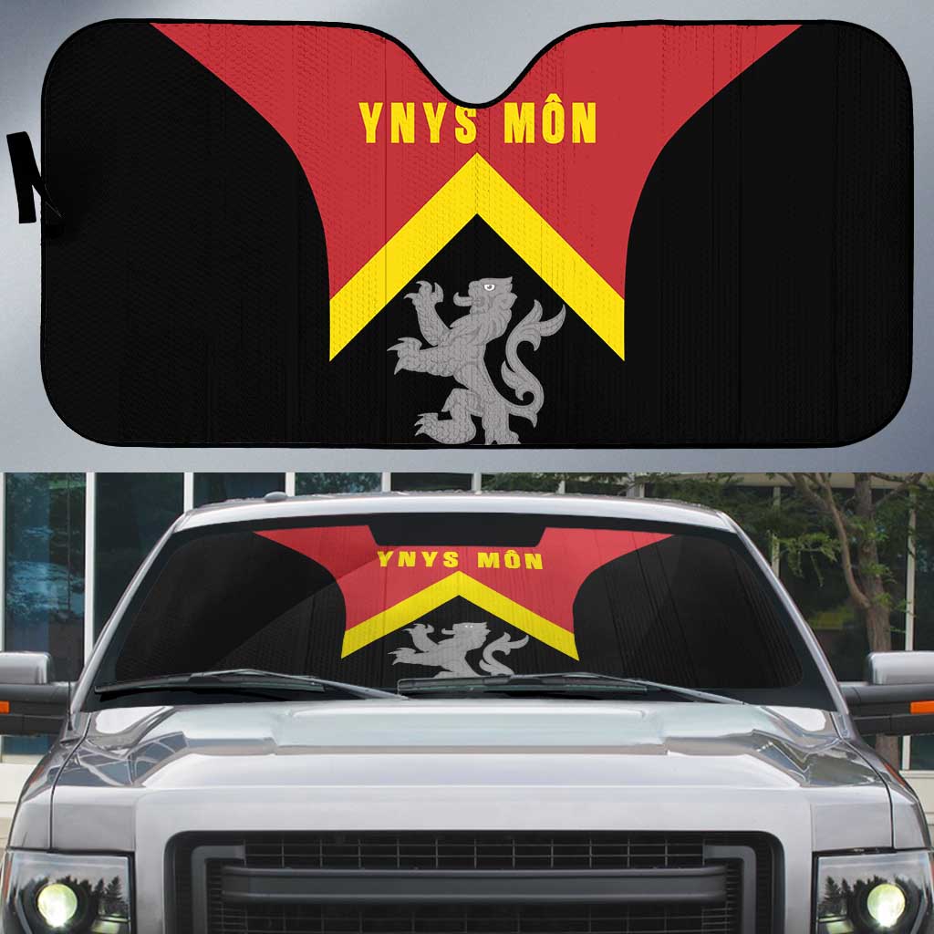 Anglesey Wales Auto Sun Shade Ynys Mon Welsh Lion Flag Design - Wonder Print Shop