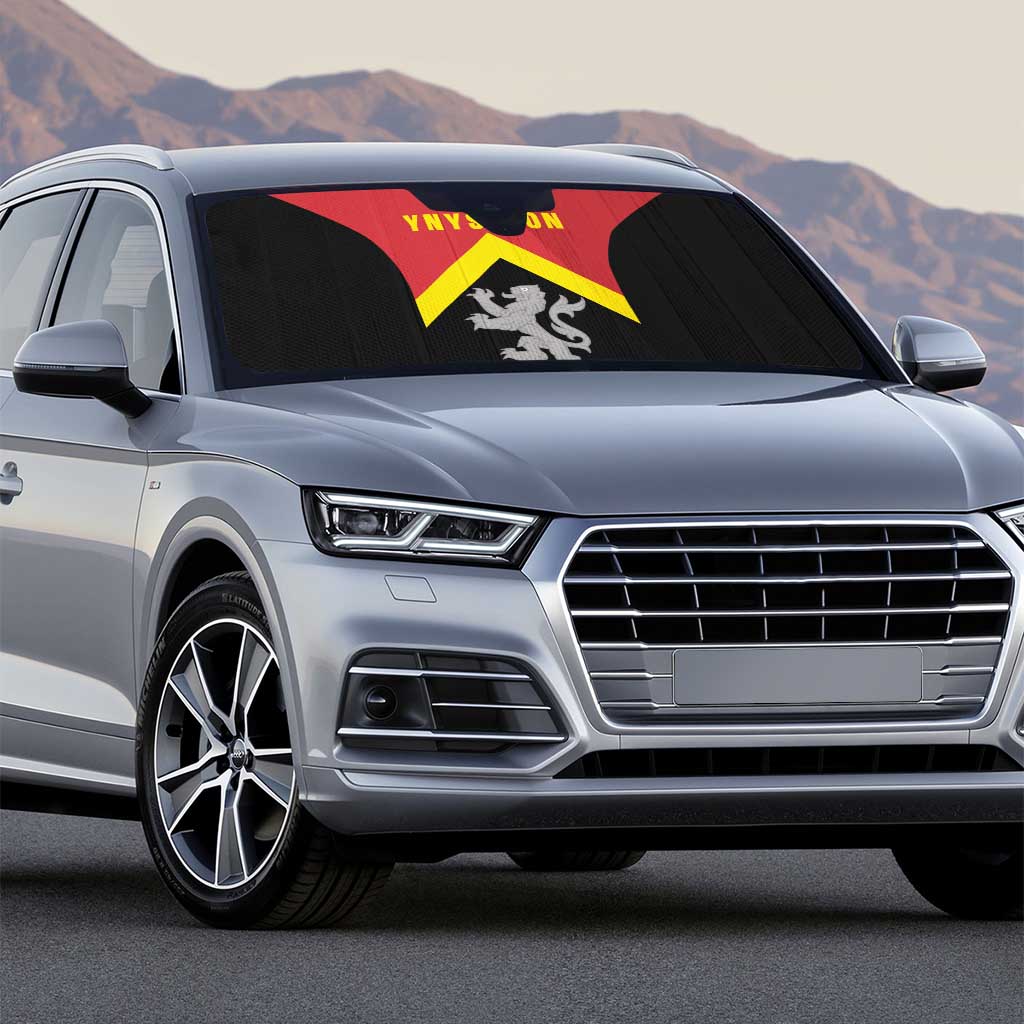 Anglesey Wales Auto Sun Shade Ynys Mon Welsh Lion Flag Design - Wonder Print Shop