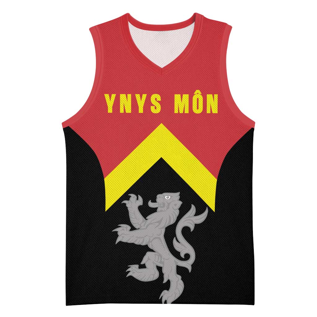 Personalised Anglesey Wales Basketball Jersey Ynys Mon Welsh Lion Flag Design - Wonder Print Shop