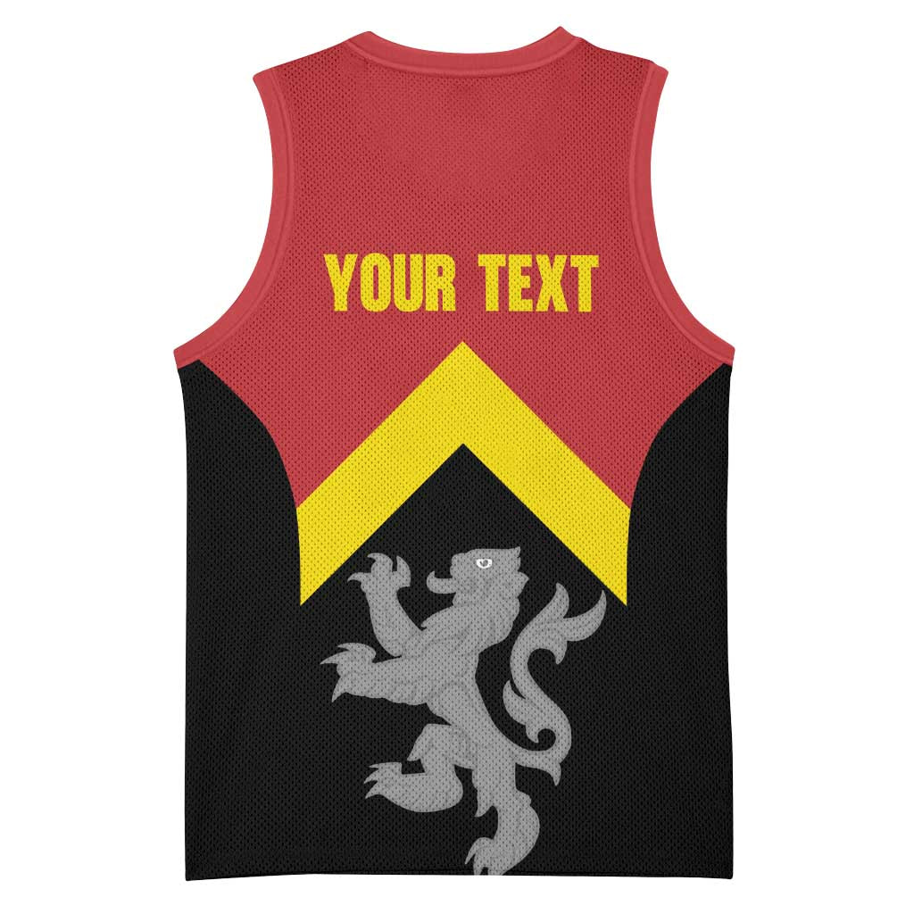 Personalised Anglesey Wales Basketball Jersey Ynys Mon Welsh Lion Flag Design - Wonder Print Shop