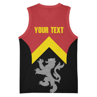 Personalised Anglesey Wales Basketball Jersey Ynys Mon Welsh Lion Flag Design - Wonder Print Shop
