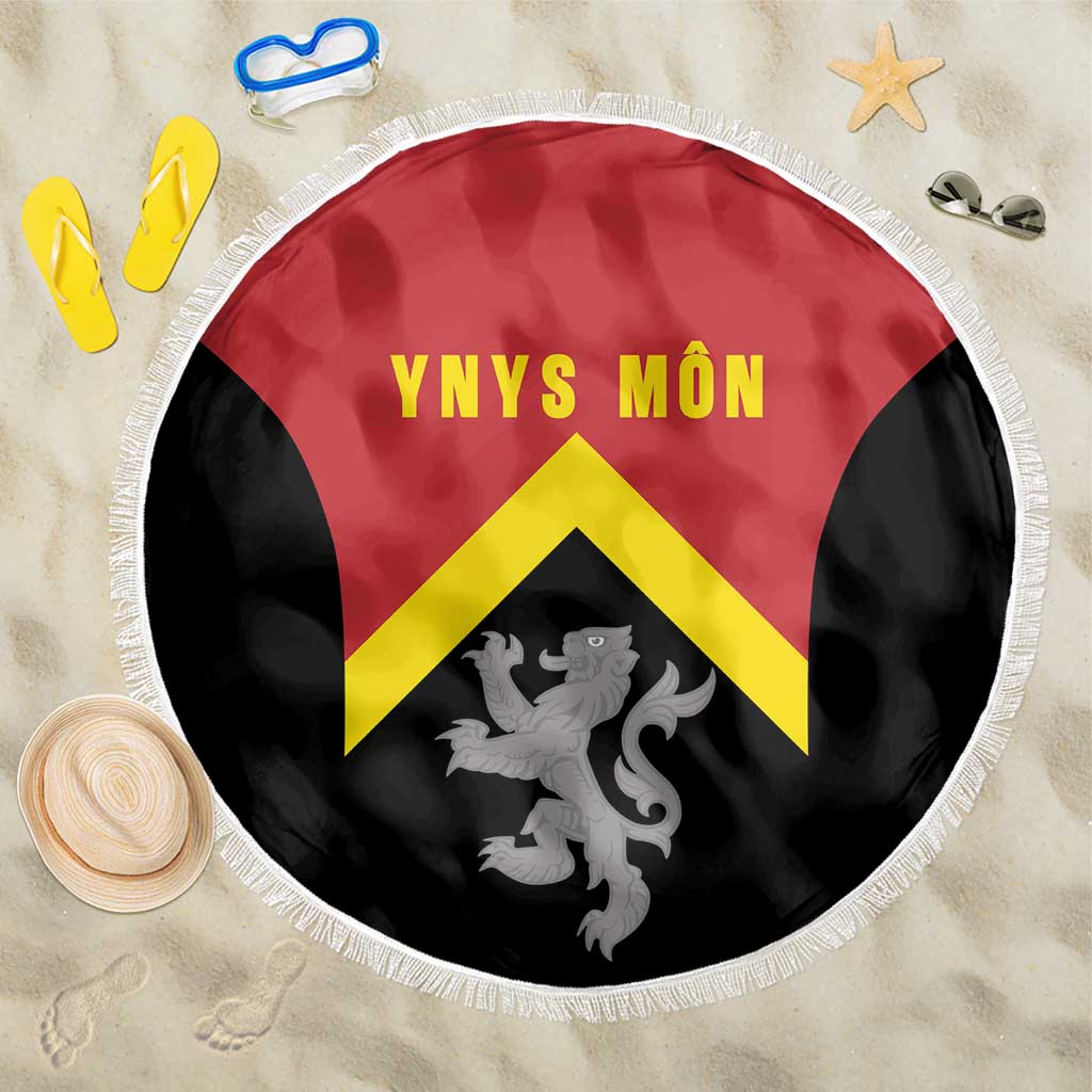 Anglesey Wales Beach Blanket Ynys Mon Welsh Lion Flag Design - Wonder Print Shop