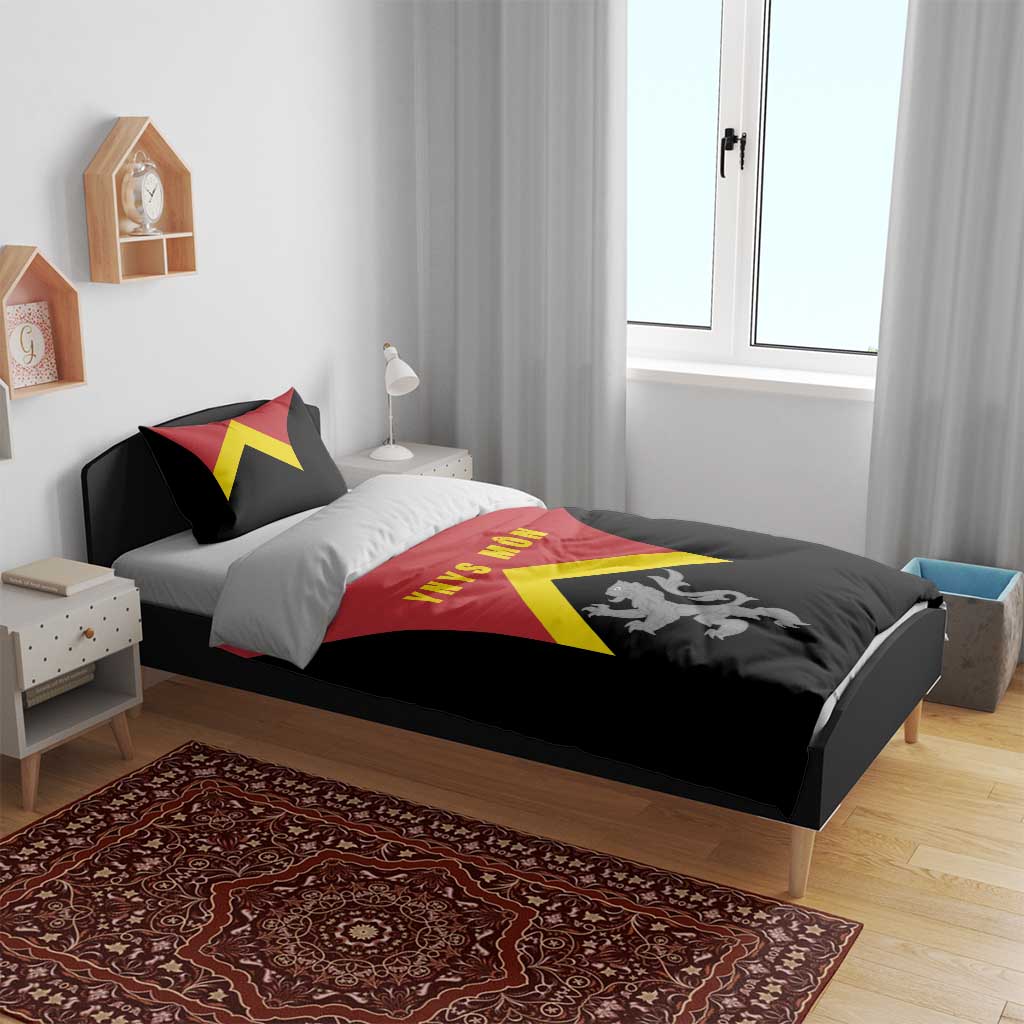 Anglesey Wales Bedding Set Ynys Mon Welsh Lion Flag Design - Wonder Print Shop
