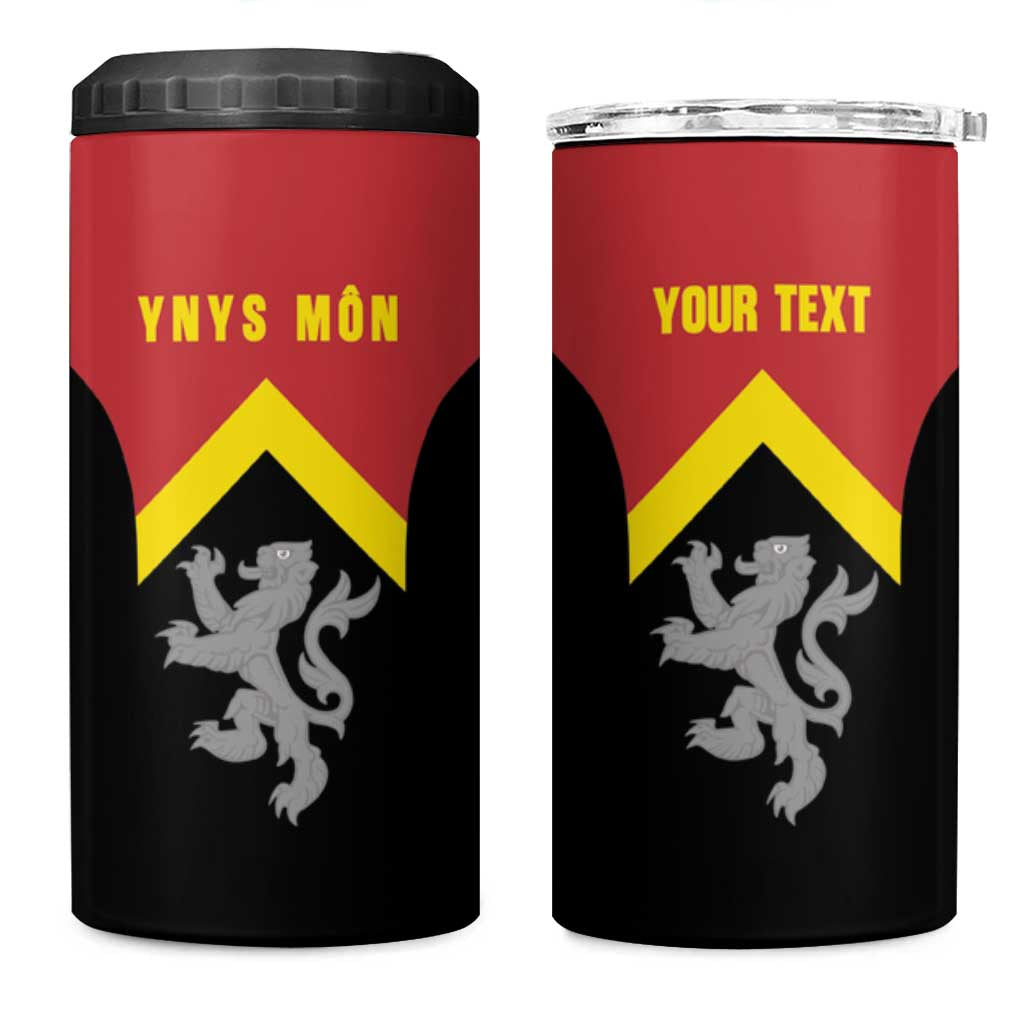 Personalised Anglesey Wales 4 in 1 Can Cooler Tumbler Ynys Mon Welsh Lion Flag Design - Wonder Print Shop