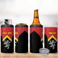 Personalised Anglesey Wales 4 in 1 Can Cooler Tumbler Ynys Mon Welsh Lion Flag Design - Wonder Print Shop