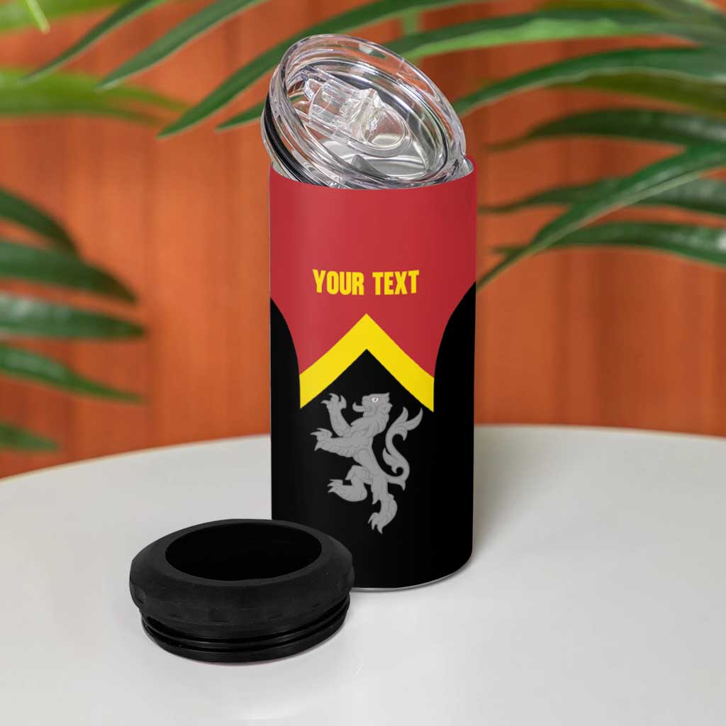 Personalised Anglesey Wales 4 in 1 Can Cooler Tumbler Ynys Mon Welsh Lion Flag Design - Wonder Print Shop