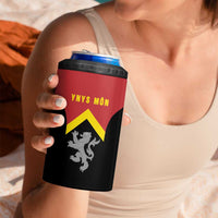 Personalised Anglesey Wales 4 in 1 Can Cooler Tumbler Ynys Mon Welsh Lion Flag Design - Wonder Print Shop