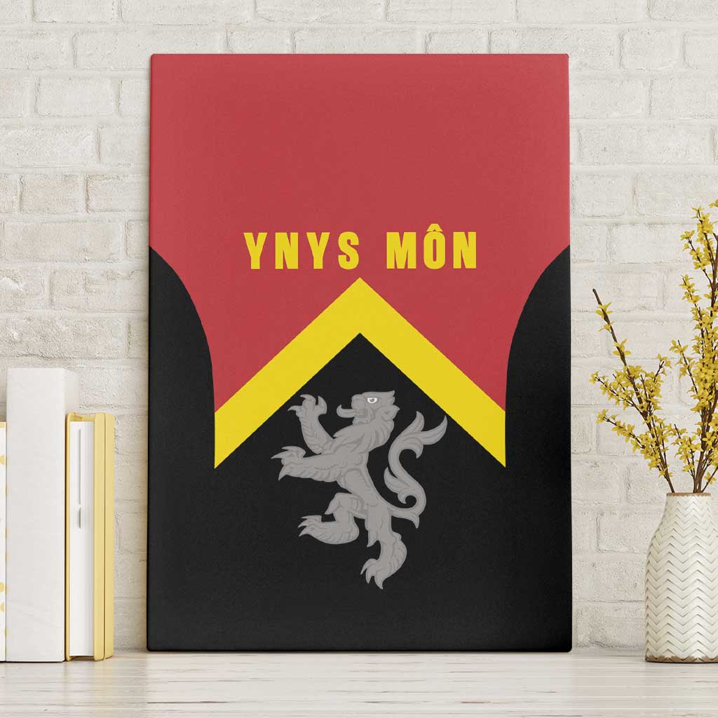 Anglesey Wales Canvas Wall Art Ynys Mon Welsh Lion Flag Design - Wonder Print Shop